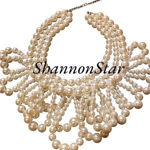 ❌SOLD❌ ⭐️FAUX PEARL BODY JEWELRY NECK PIECE⭐️